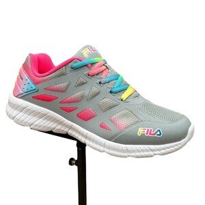 Fila‎ Youth Girl's Athletic Sneakers Size 5 Gray-Multicolor Lightweight Comfort